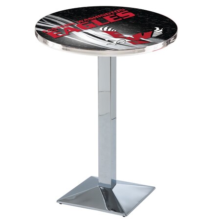Holland Bar Stool Co 36" Chrome Eastern Washington Pub Table, 36" dia. Top L217C3636EastWA-D2